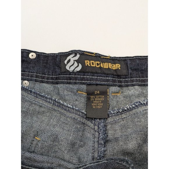 Rocawear Denim Jeans Womens Size 24 Y2K Vintage Straight Leg - Picture 5 of 11